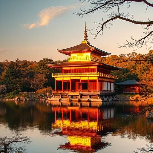 Golden Pavilion in Kyoto, Japan